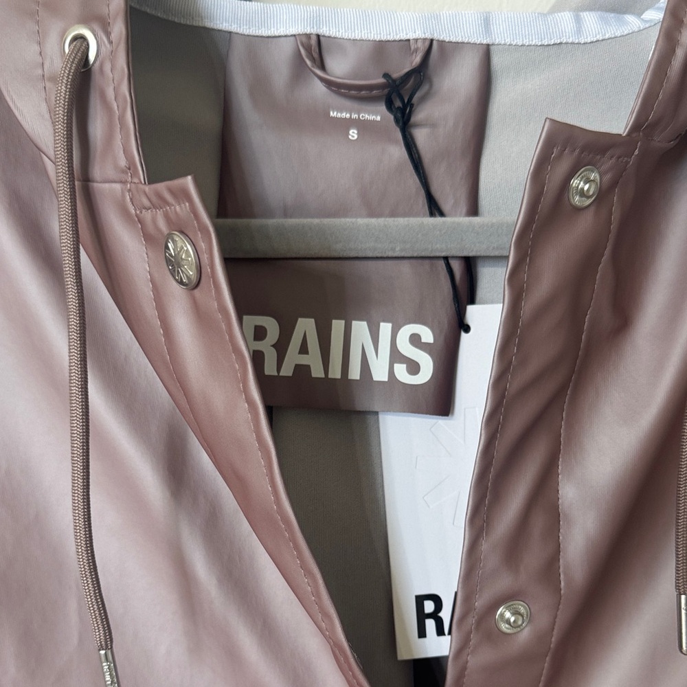 Rains Mauve Brown Hooded Trench Coat - Picture 2 of 5